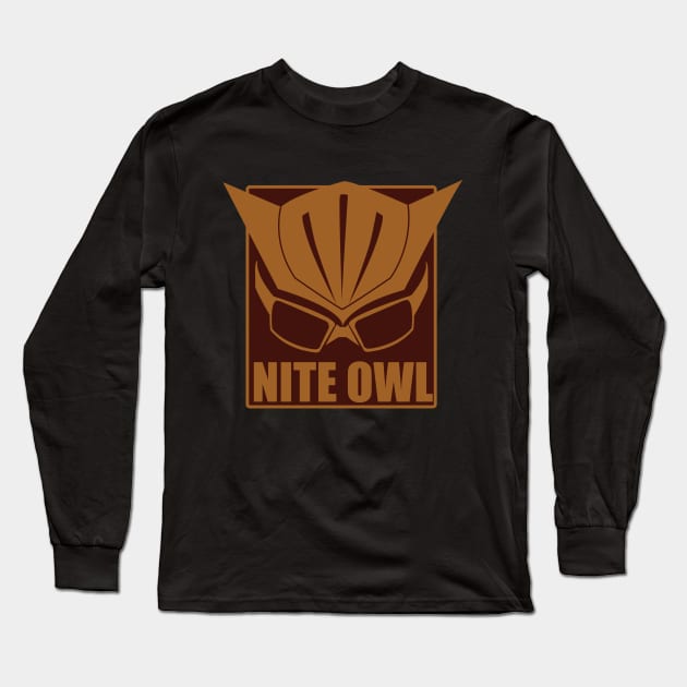 Nite Owl Long Sleeve T-Shirt by Meta Cortex